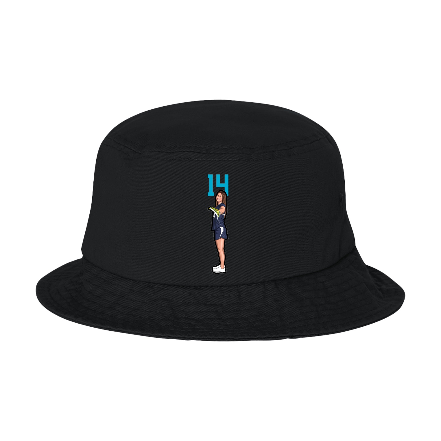 Bucket Cap — Number Top in Black