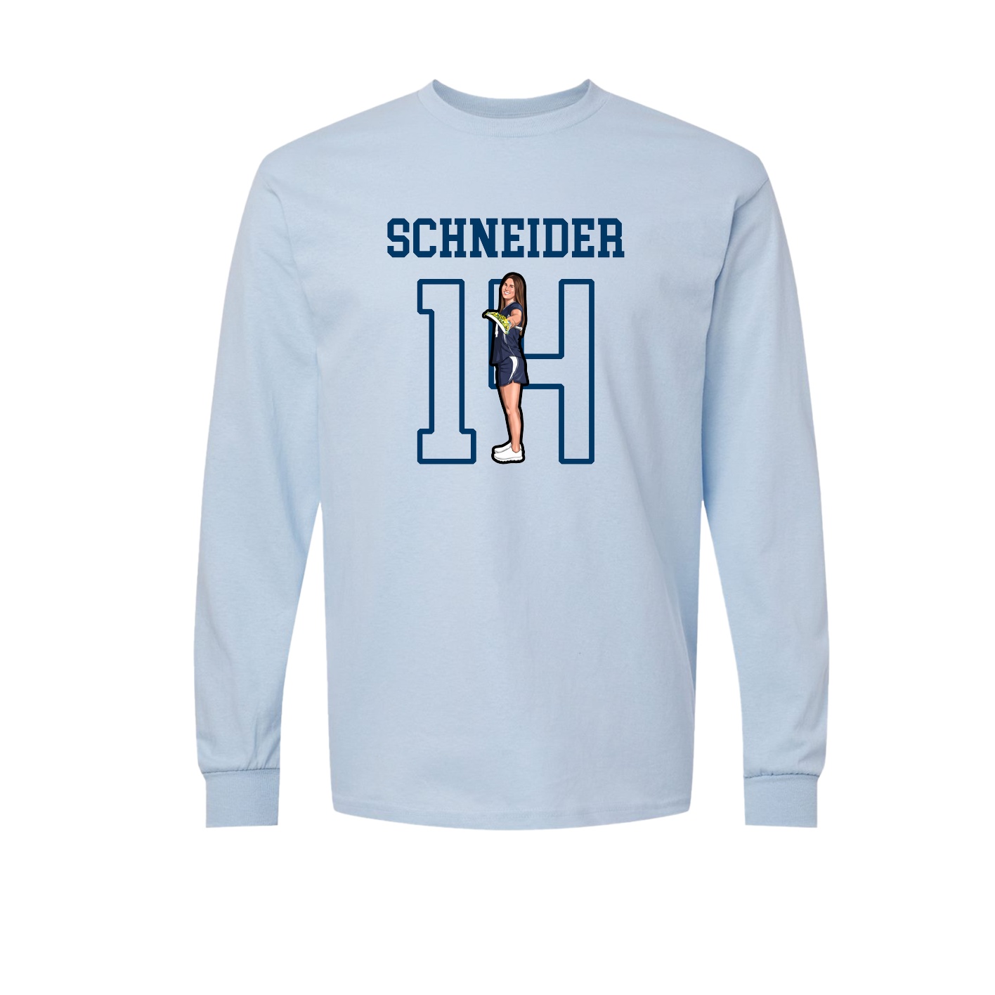 Long Sleeve Tee — Shirsey in Light Blue