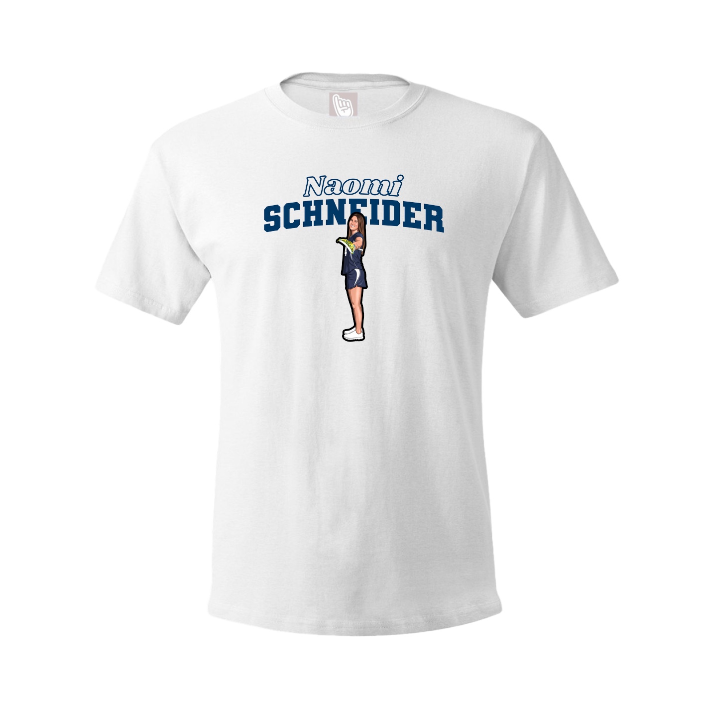 Youth Tee — Name Arch in White