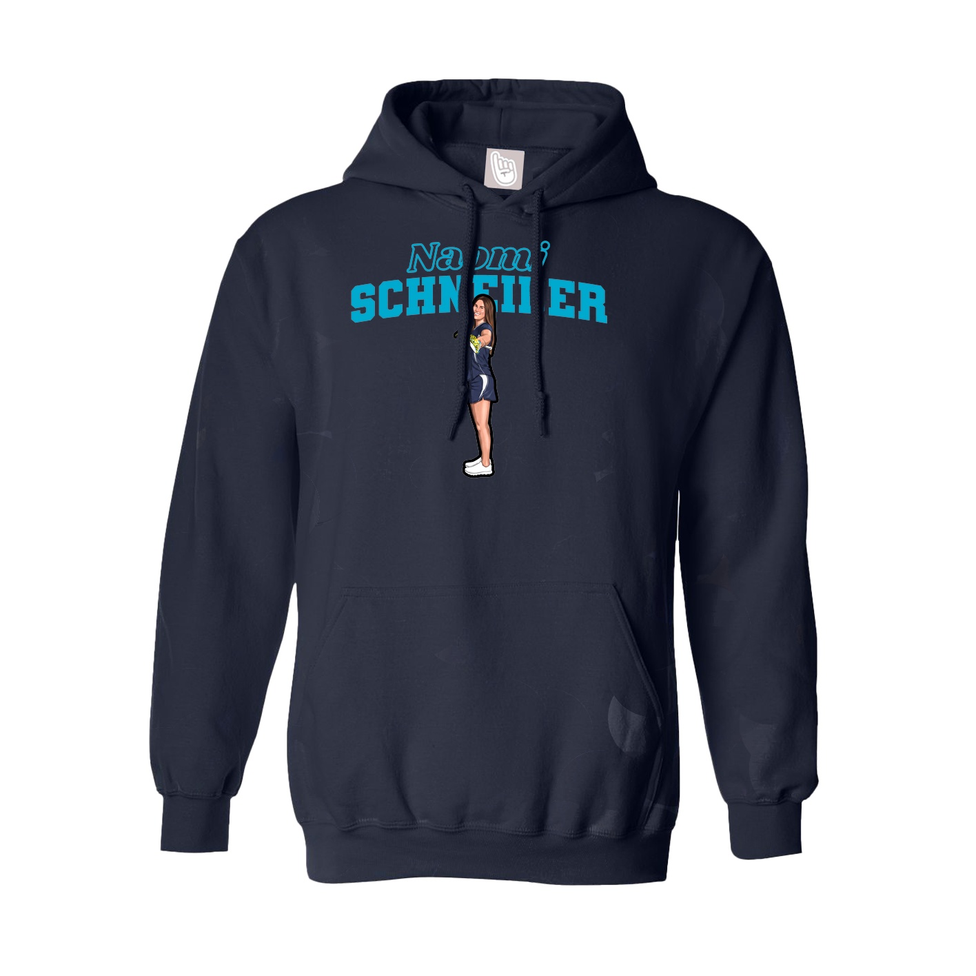 Youth Hoodie — Name Arch in Navy