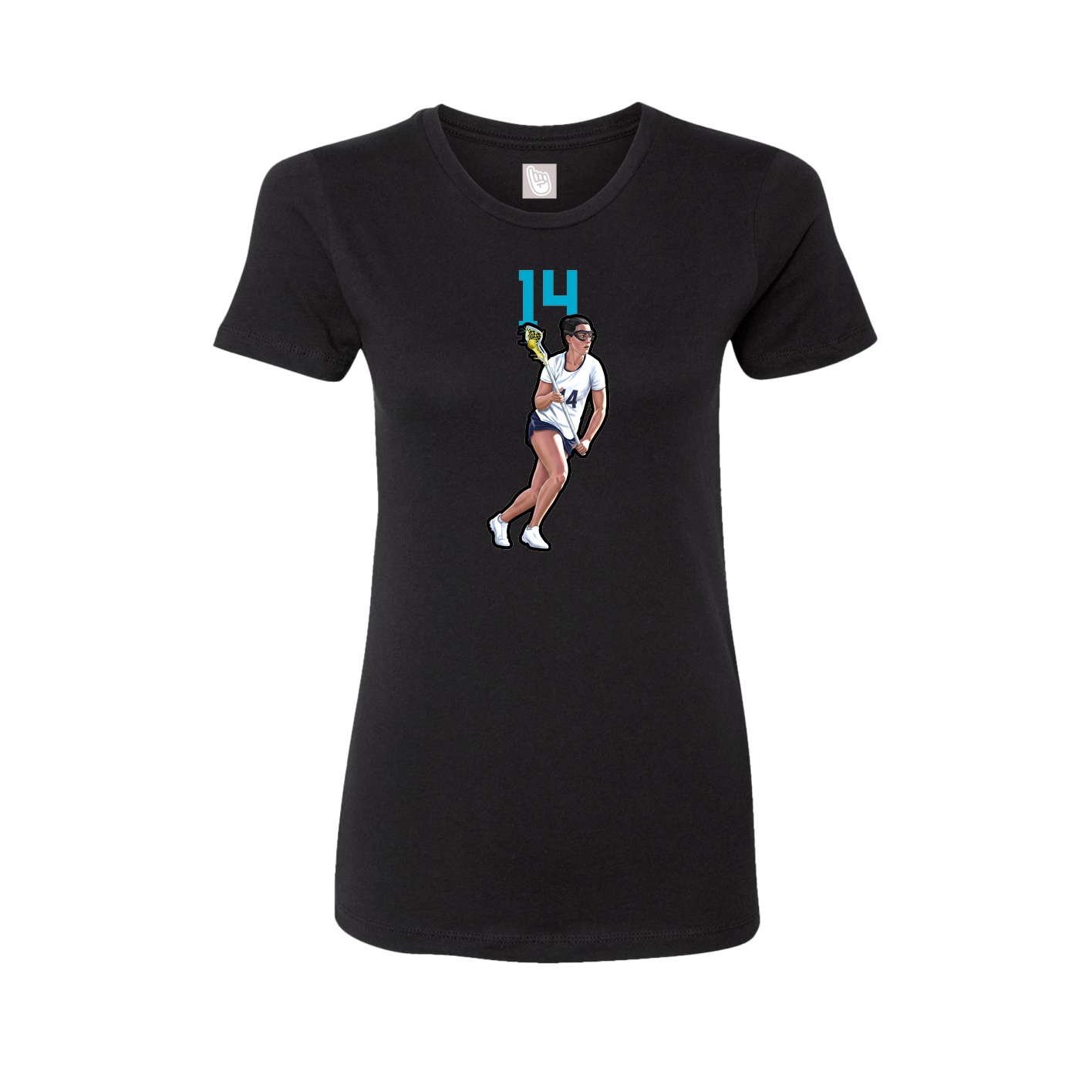 Womens Tee — Number Top in Black