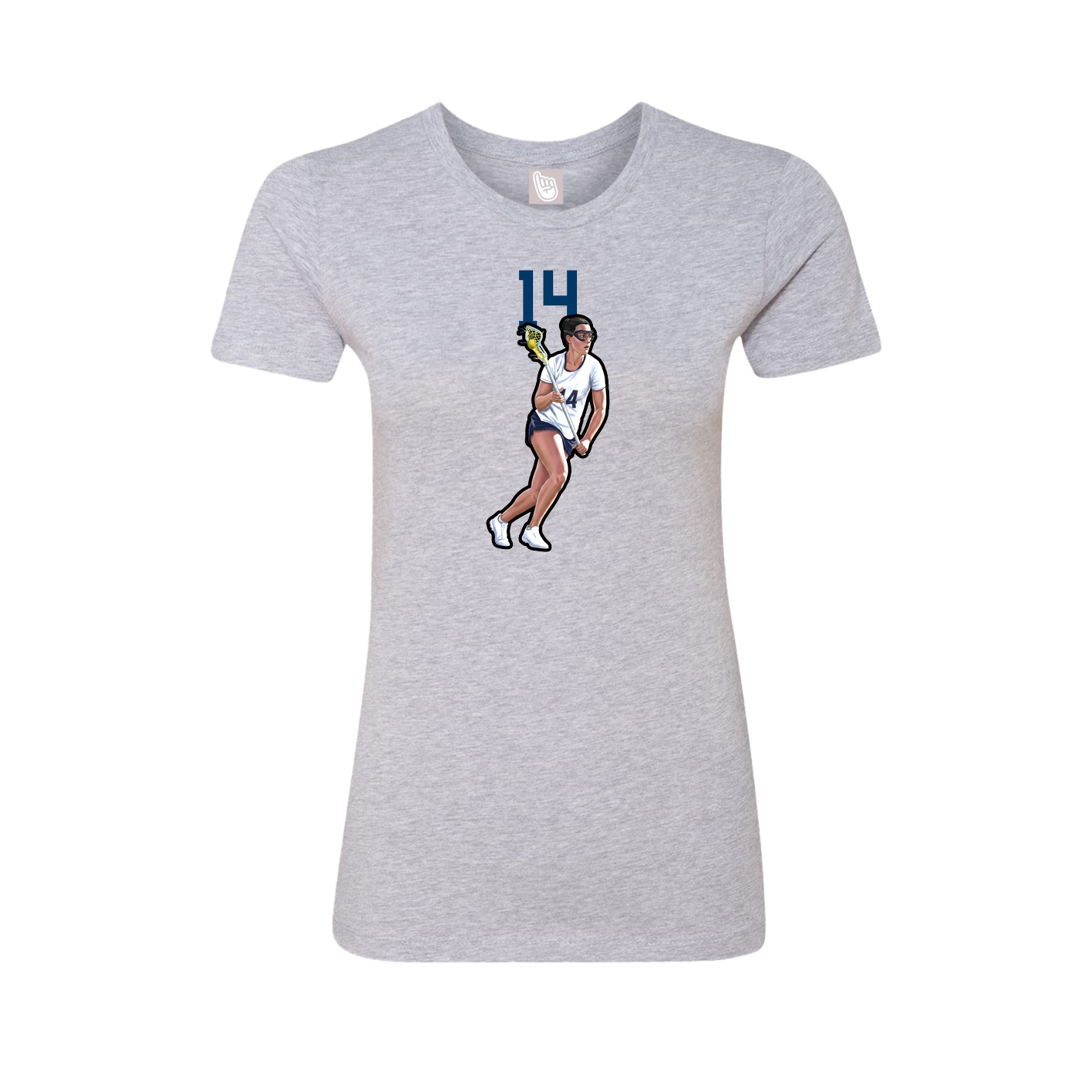 Womens Tee — Number Top in Grey