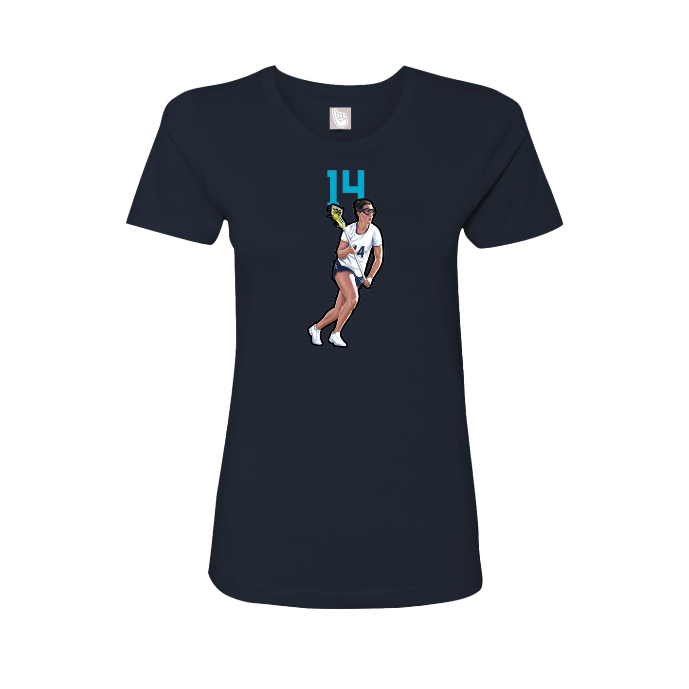Womens Tee — Number Top in Navy