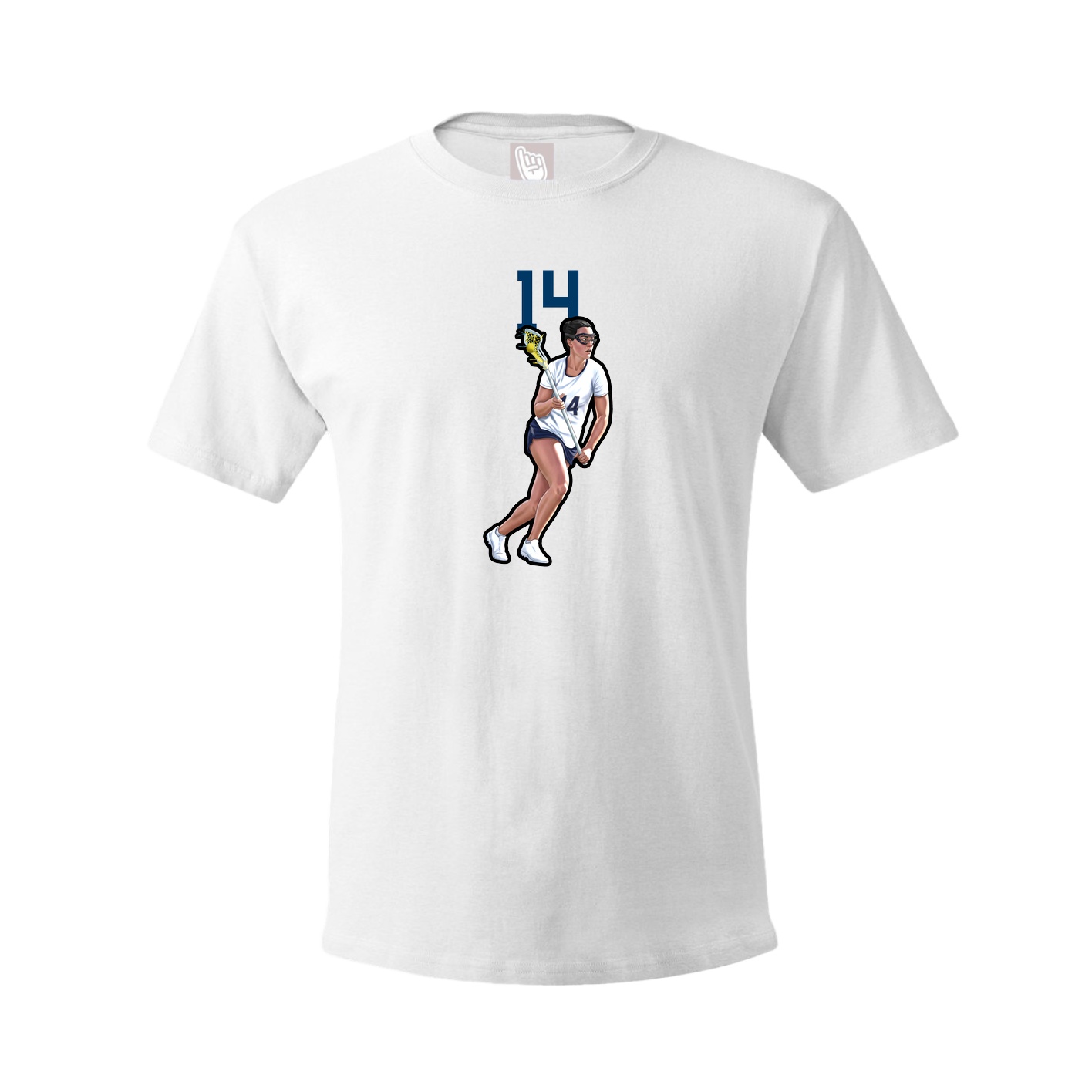 Youth Tee — Number Top in White