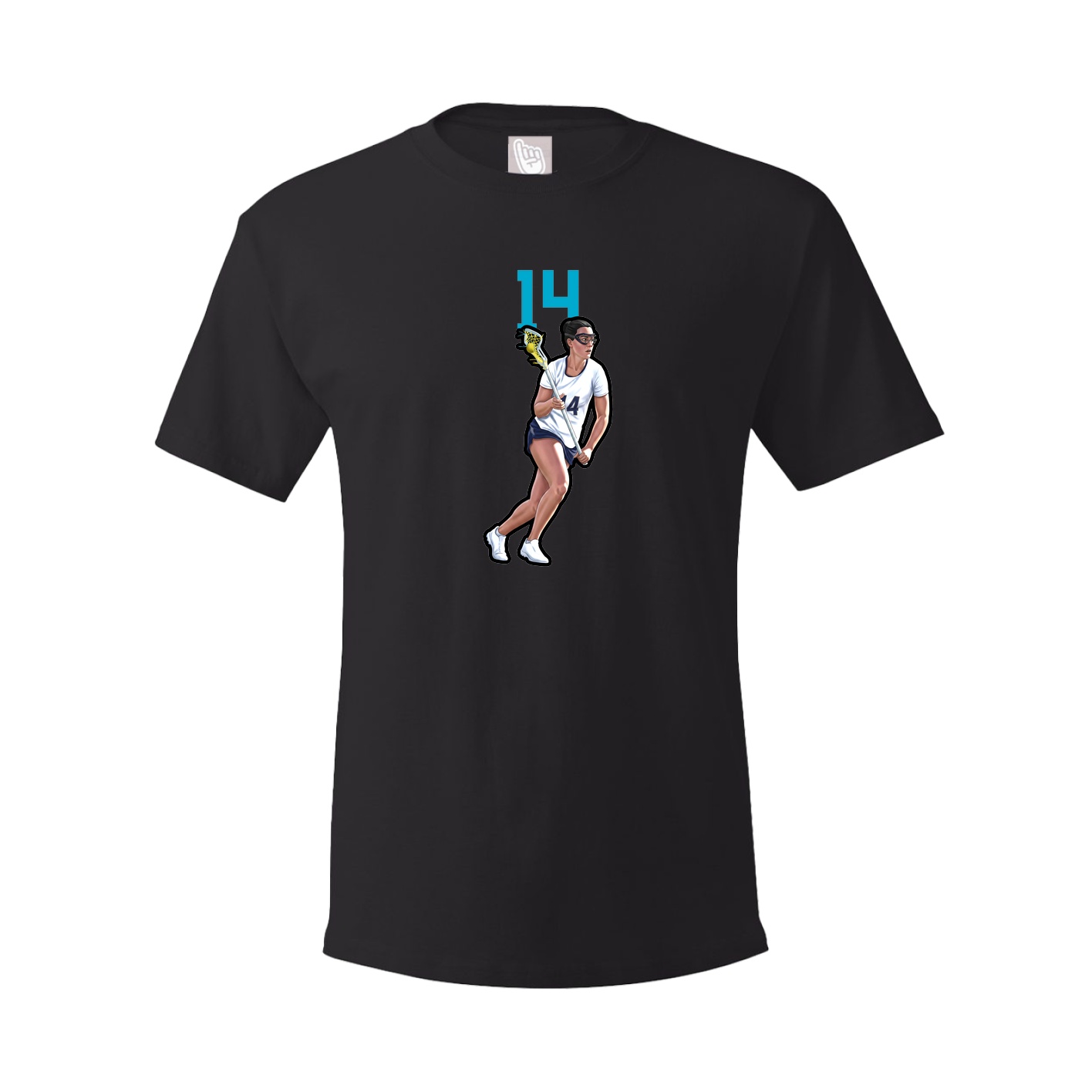 Youth Tee — Number Top in Black