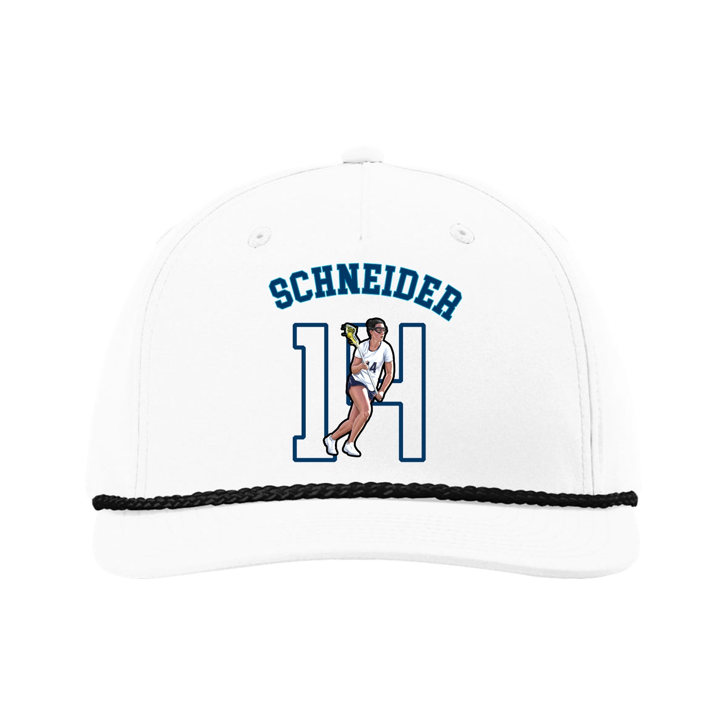 Five-Panel Classic Rope Cap — Shirsey Arch in White