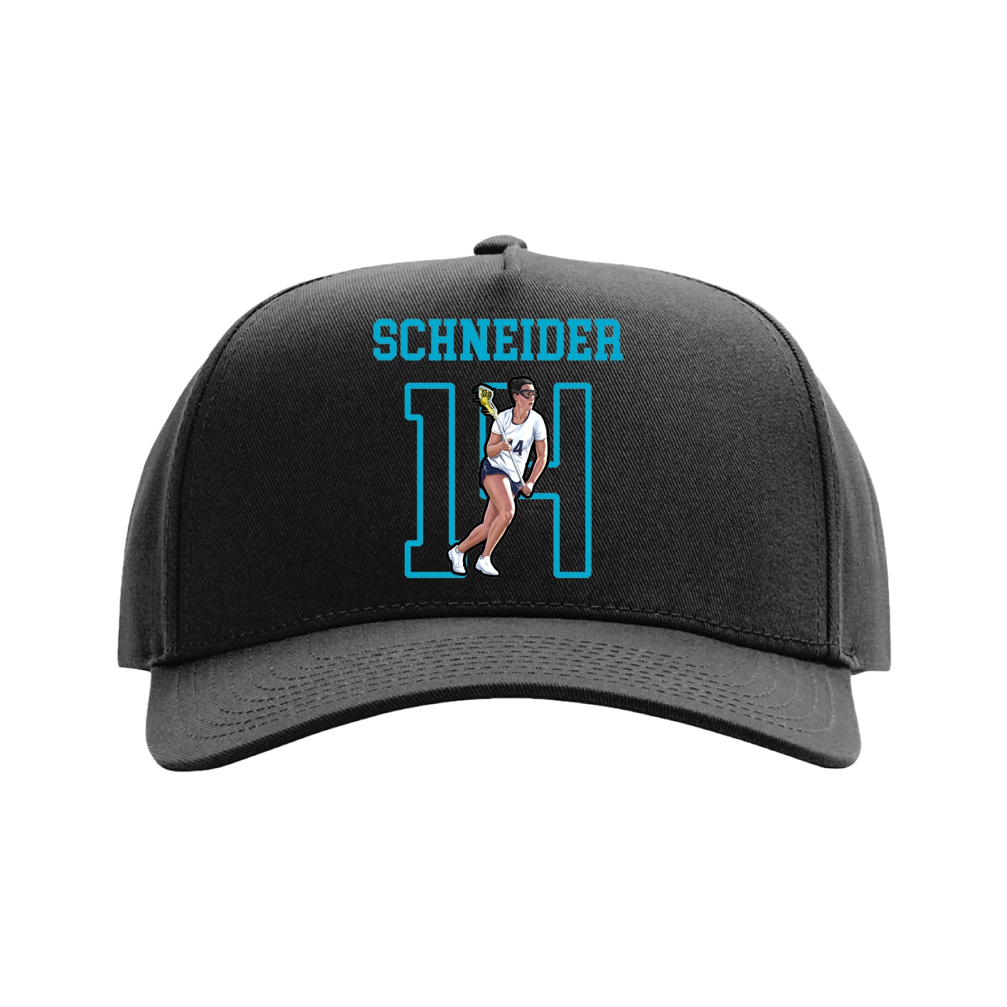 Full Fabric Five-Panel Champ Cap — Shirsey in Black