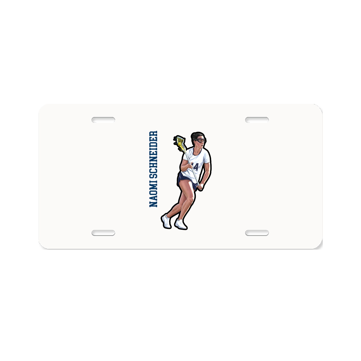 License Plate — Name Vertical in Classic