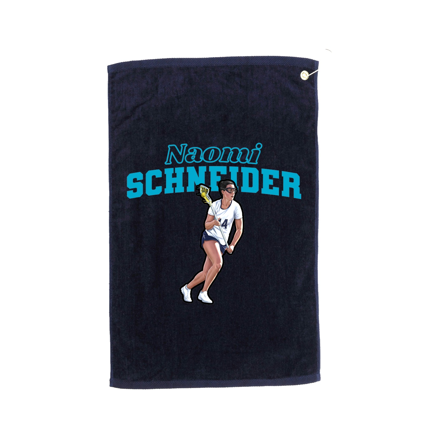 Golf Towel — Name Arch in Navy