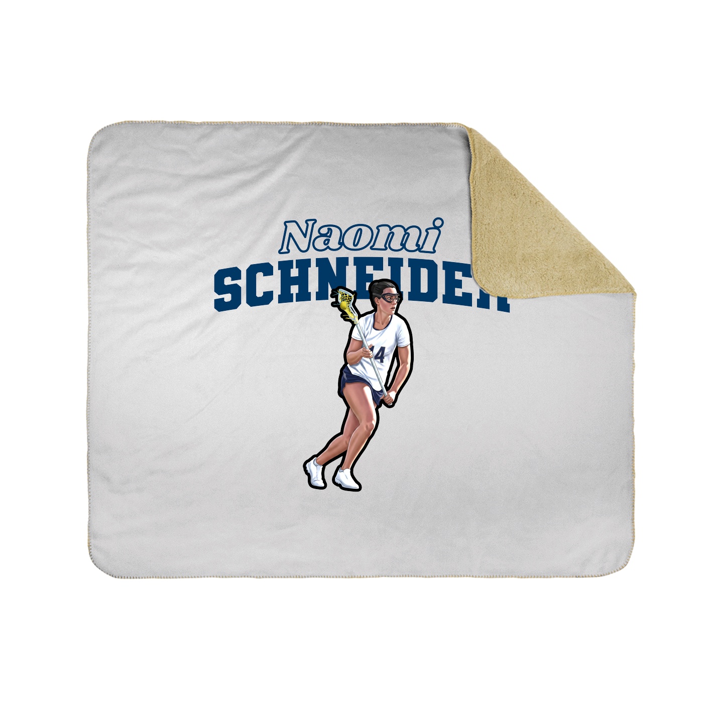 Throw Blanket — Name Arch in White