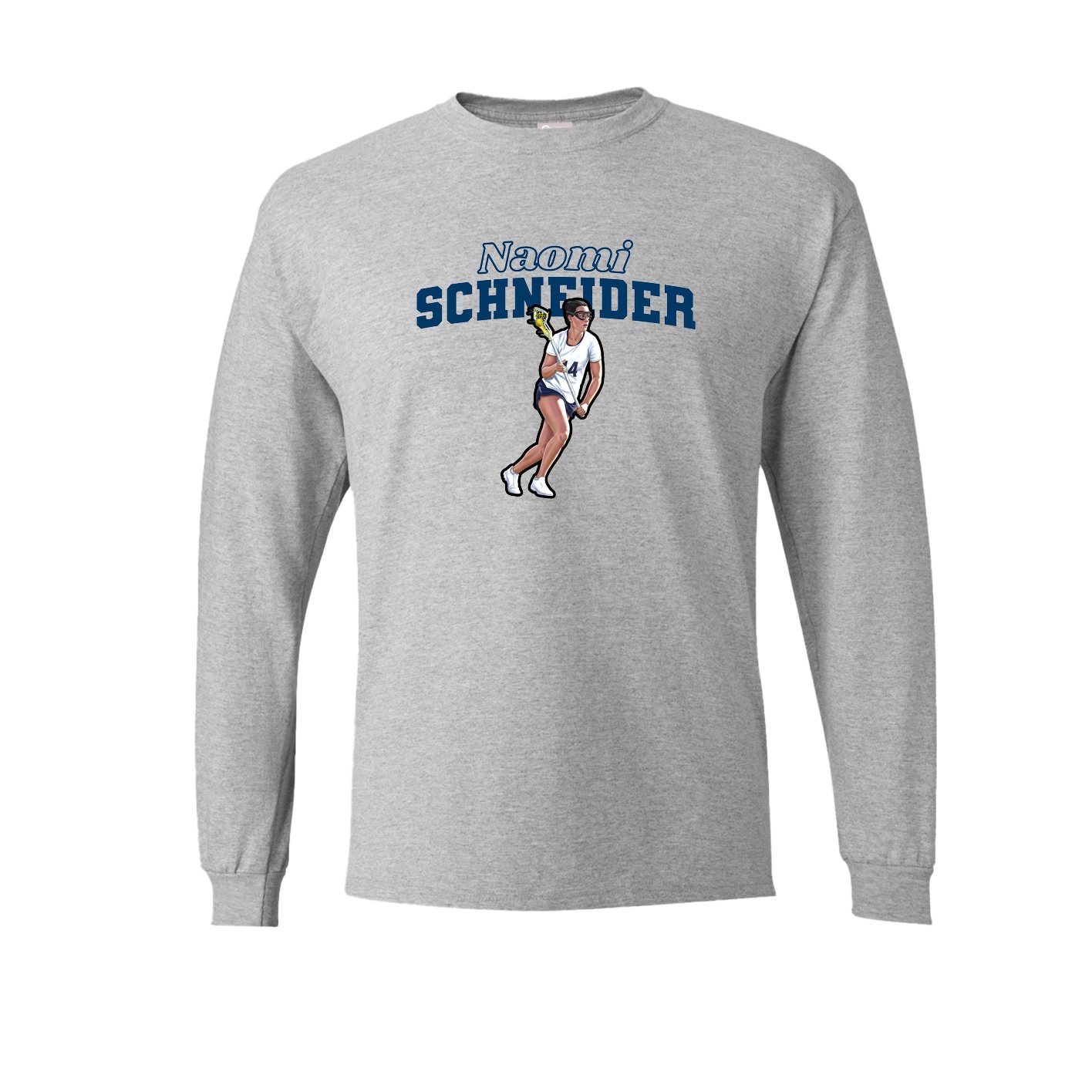 Long Sleeve Tee — Name Arch in Grey