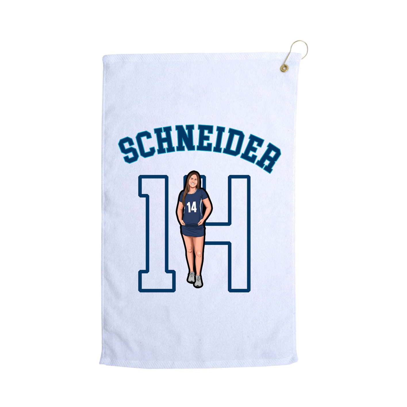 Golf Towel — Shirsey Arch in White