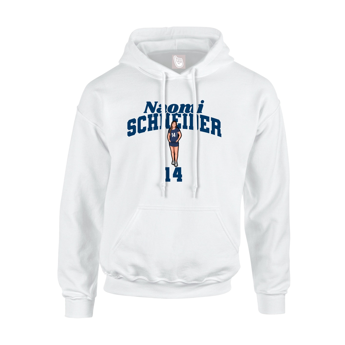 Youth Hoodie — Signature Arch in White