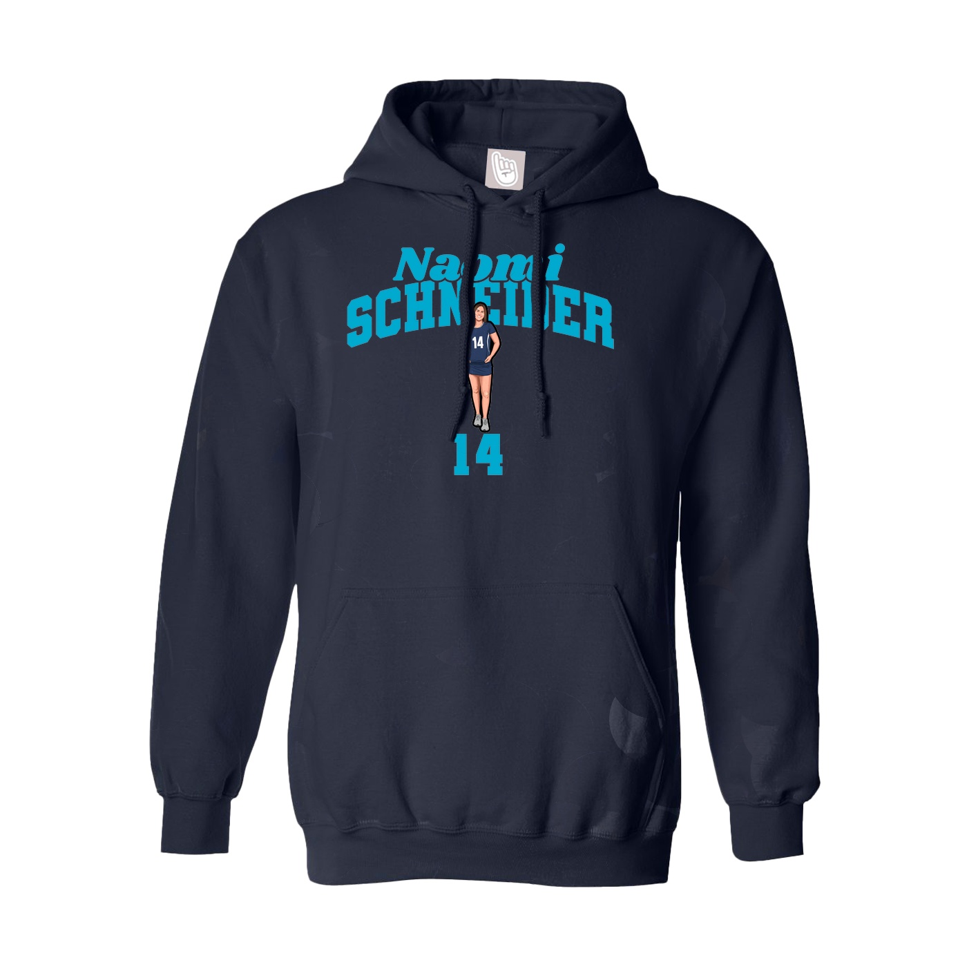 Youth Hoodie — Signature Arch in Navy
