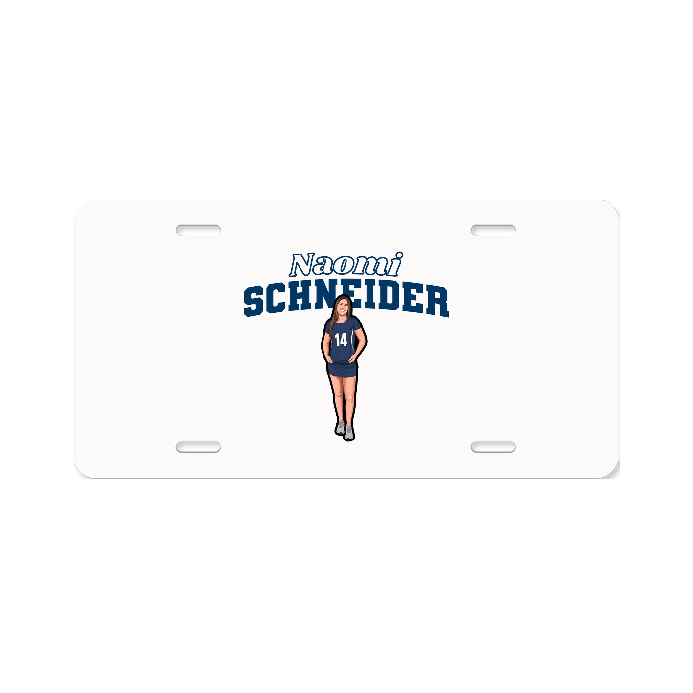 License Plate — Name Arch in Classic