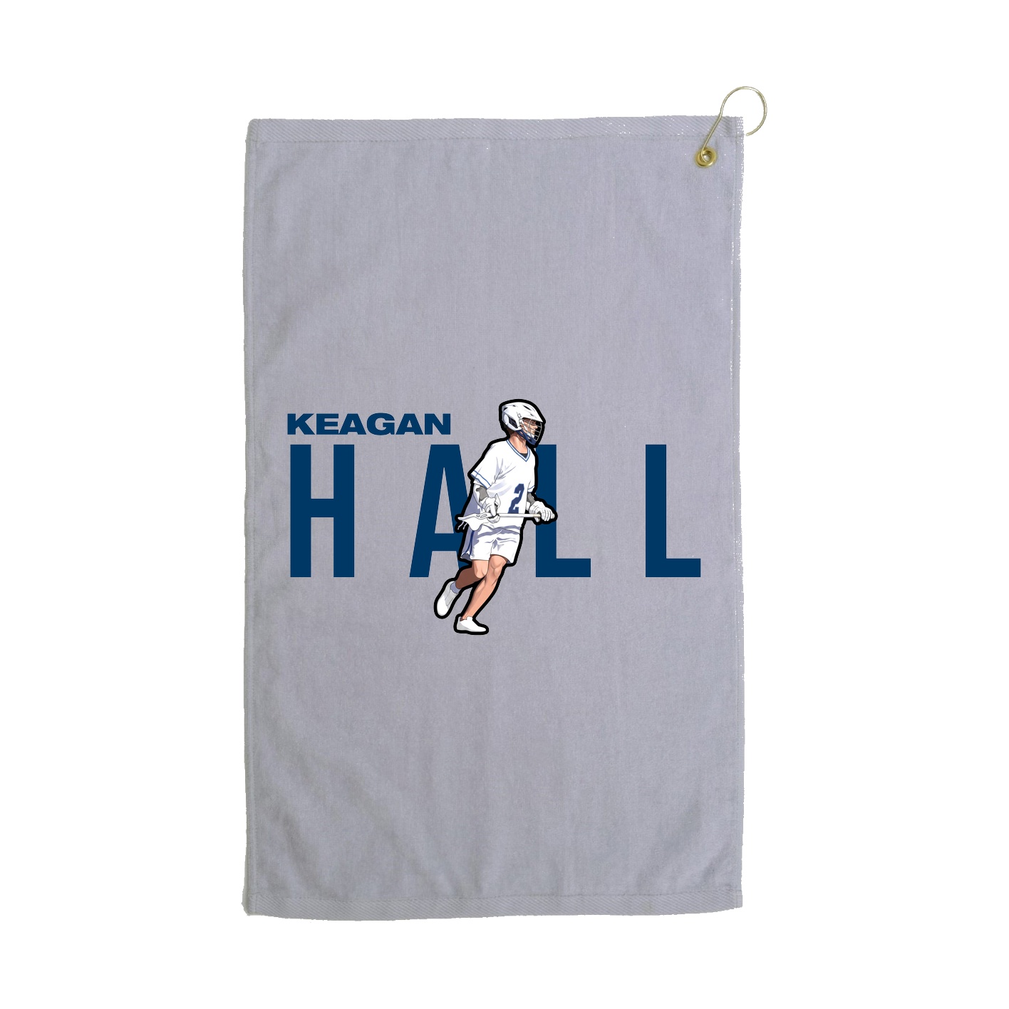 Golf Towel — Player Name in Grey