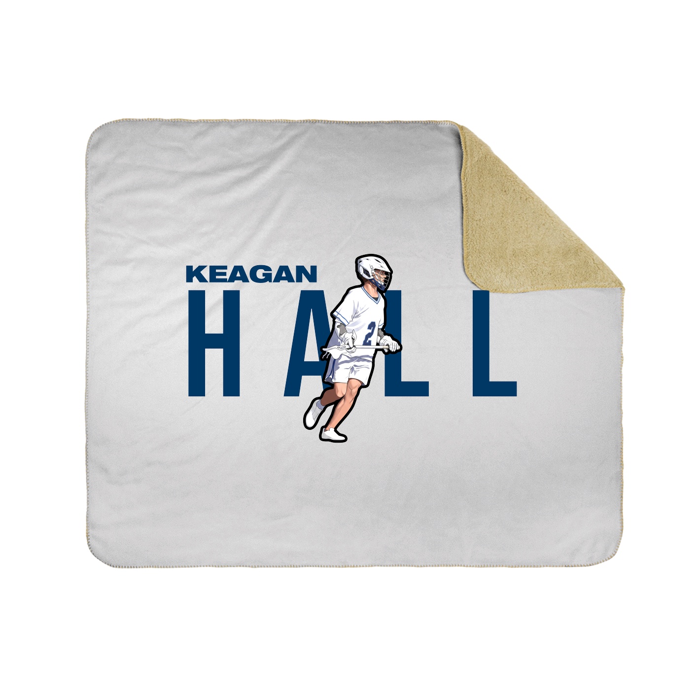 Throw Blanket — Player Name in White