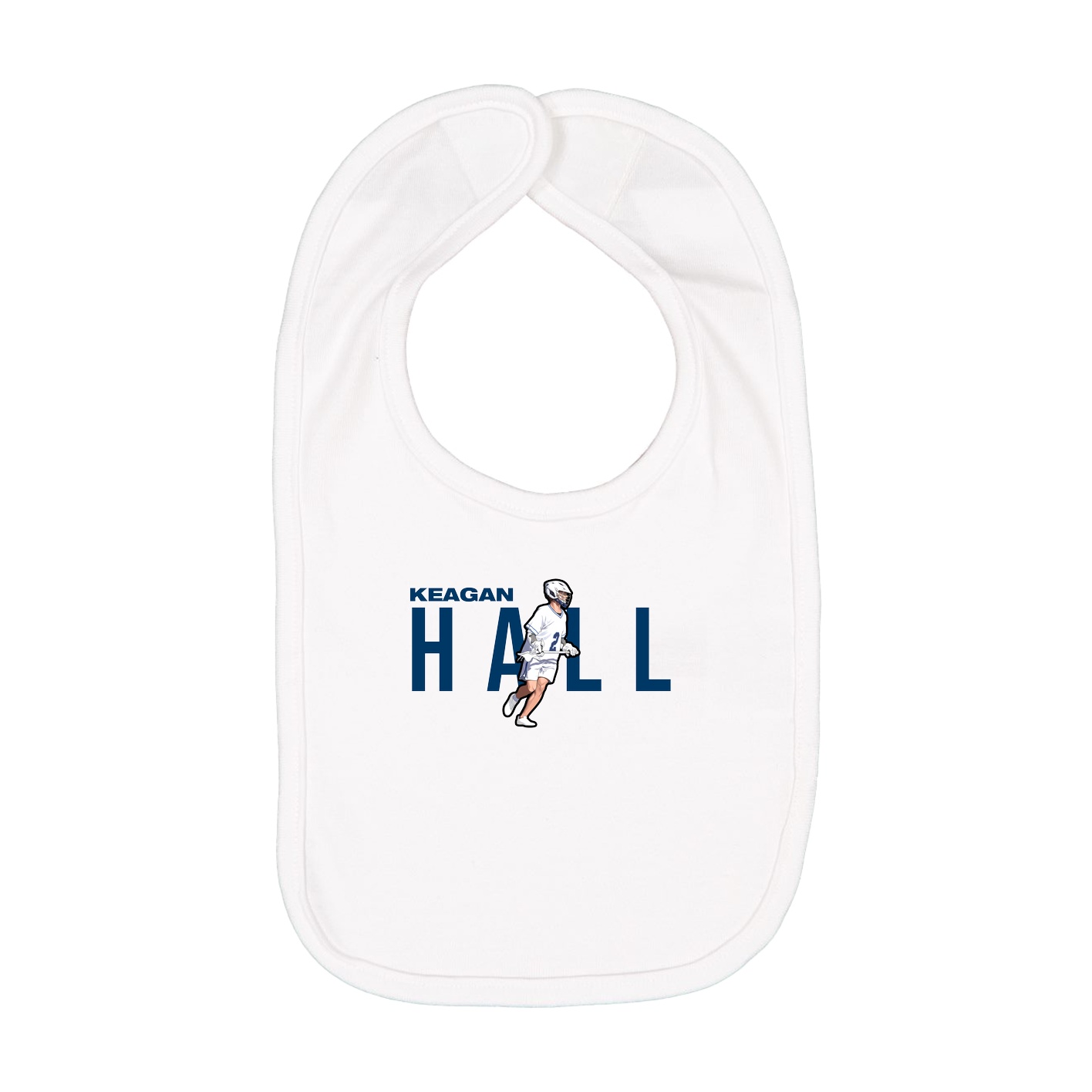 Infant Bib — Player Name in White