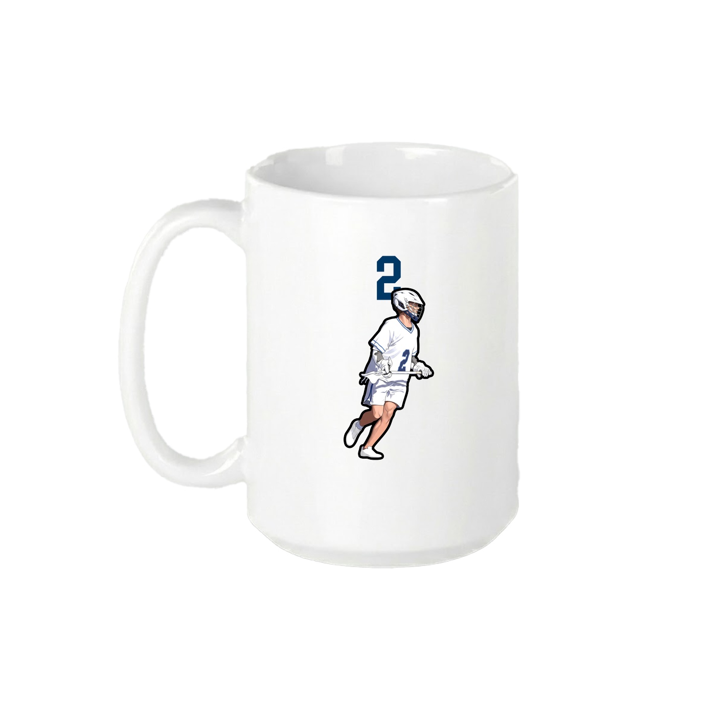 15oz Coffee Mug — Number Top in White