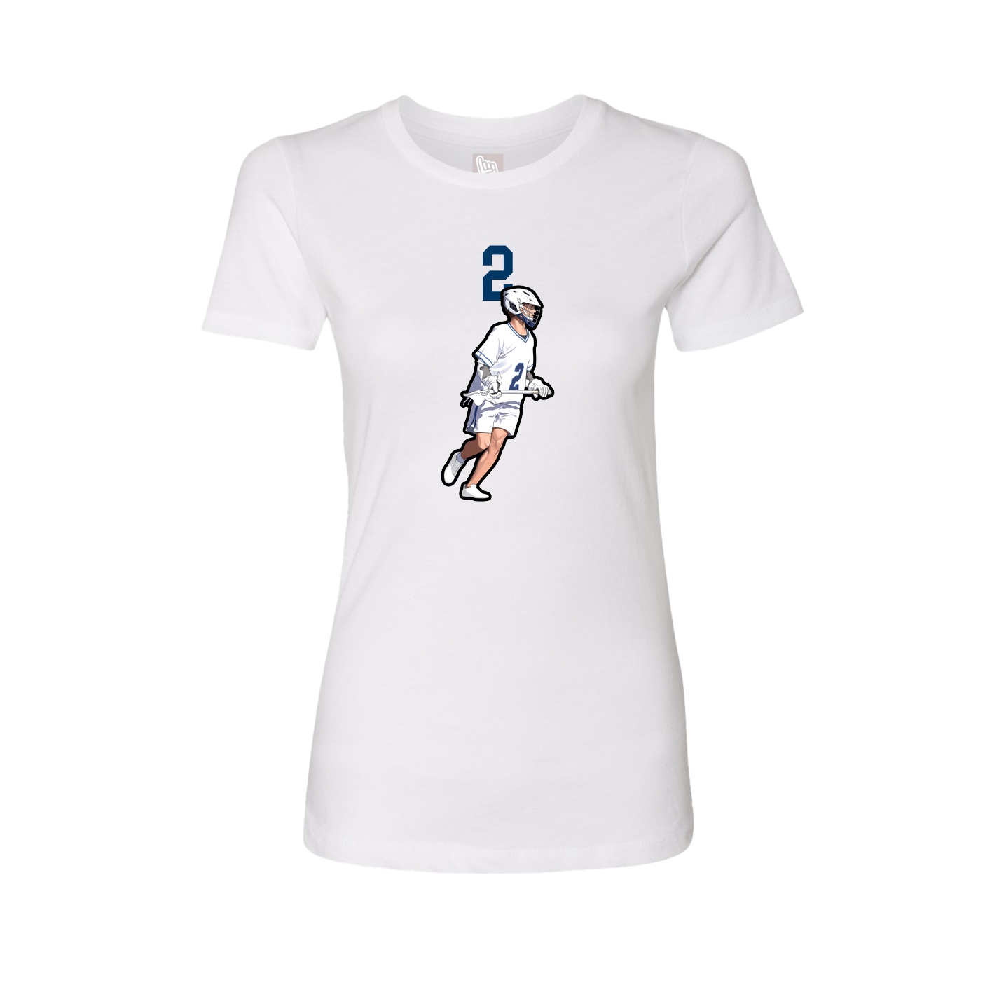 Fitted Women's Tee — Number Top in White