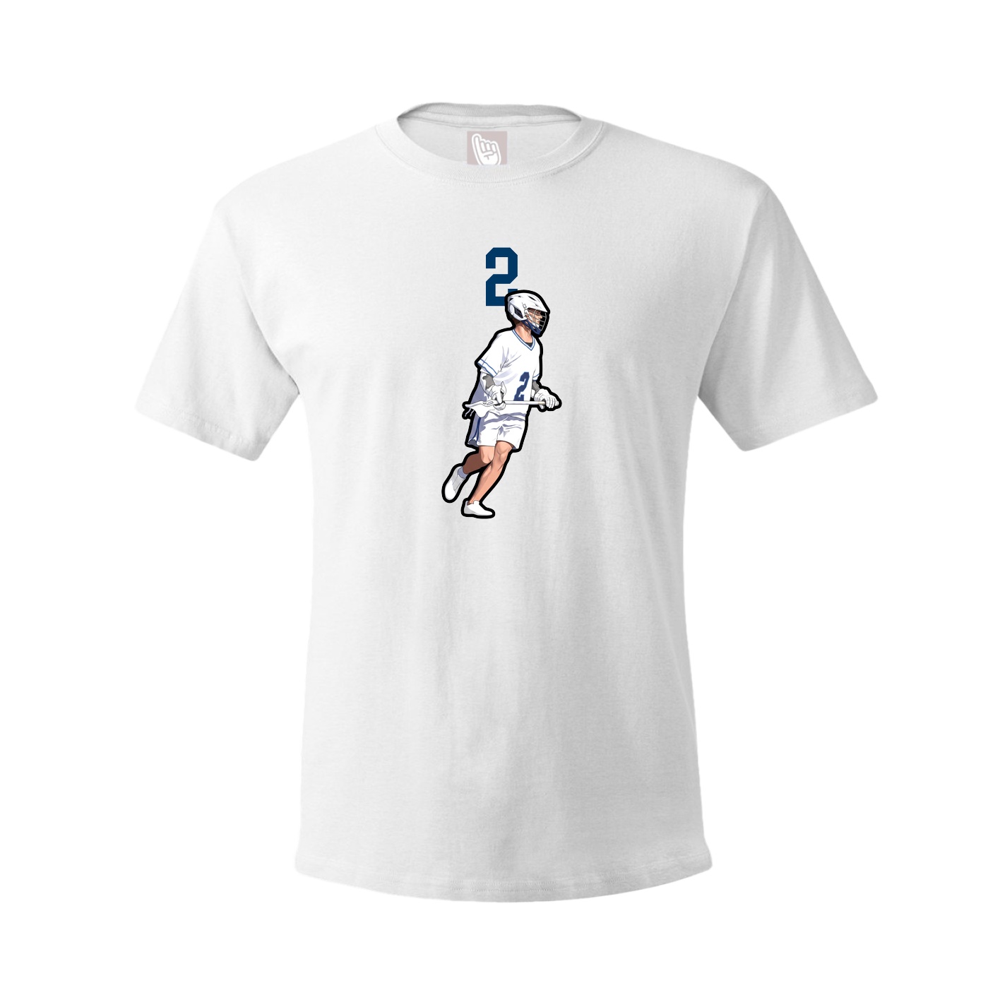 Youth Tee — Number Top in White