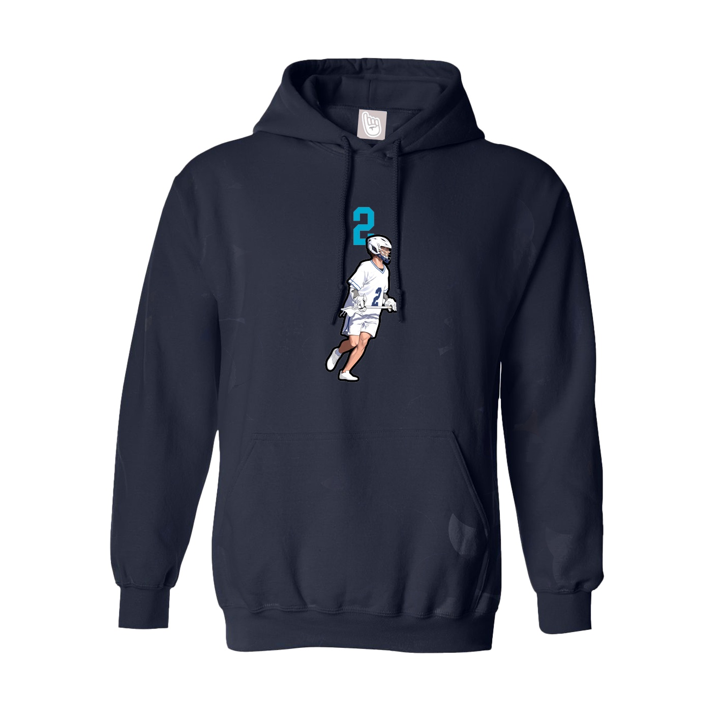 Youth Hoodie — Number Top in Navy