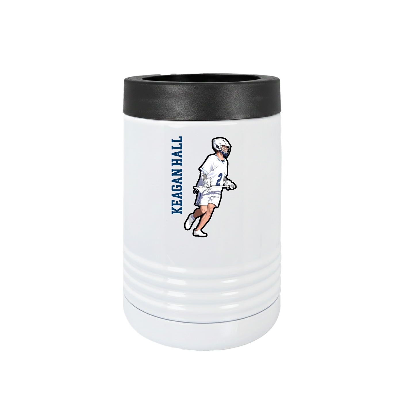 Beverage Holder — Name Vertical in White