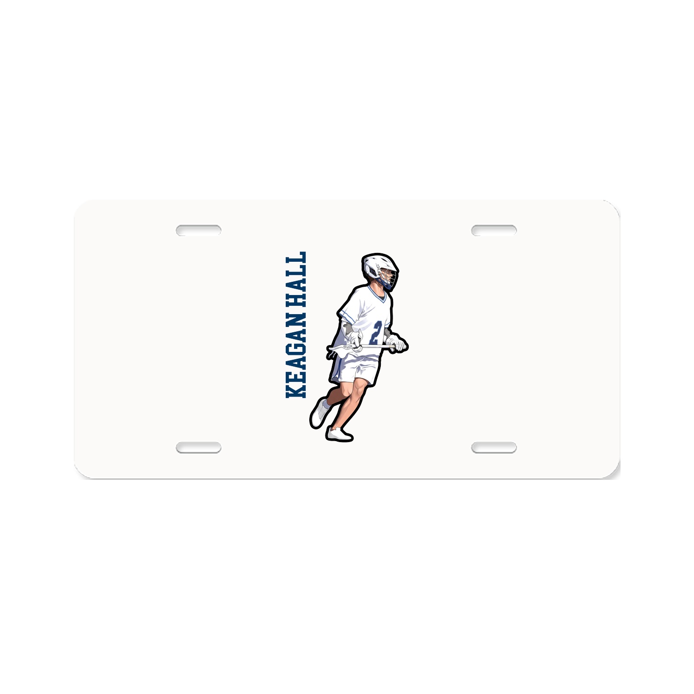 License Plate — Name Vertical in Classic