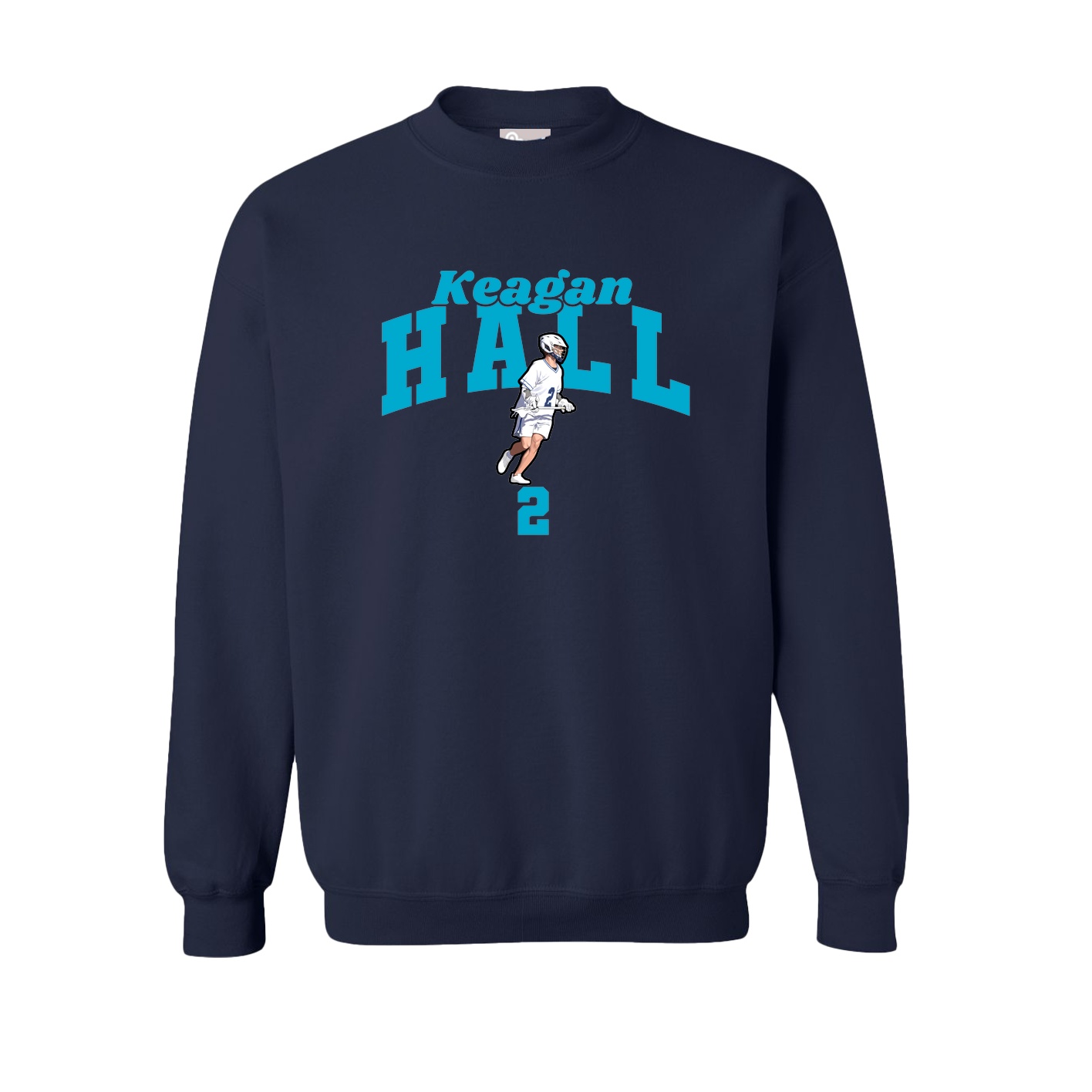 Fleece Crew — Signature Arch in Navy