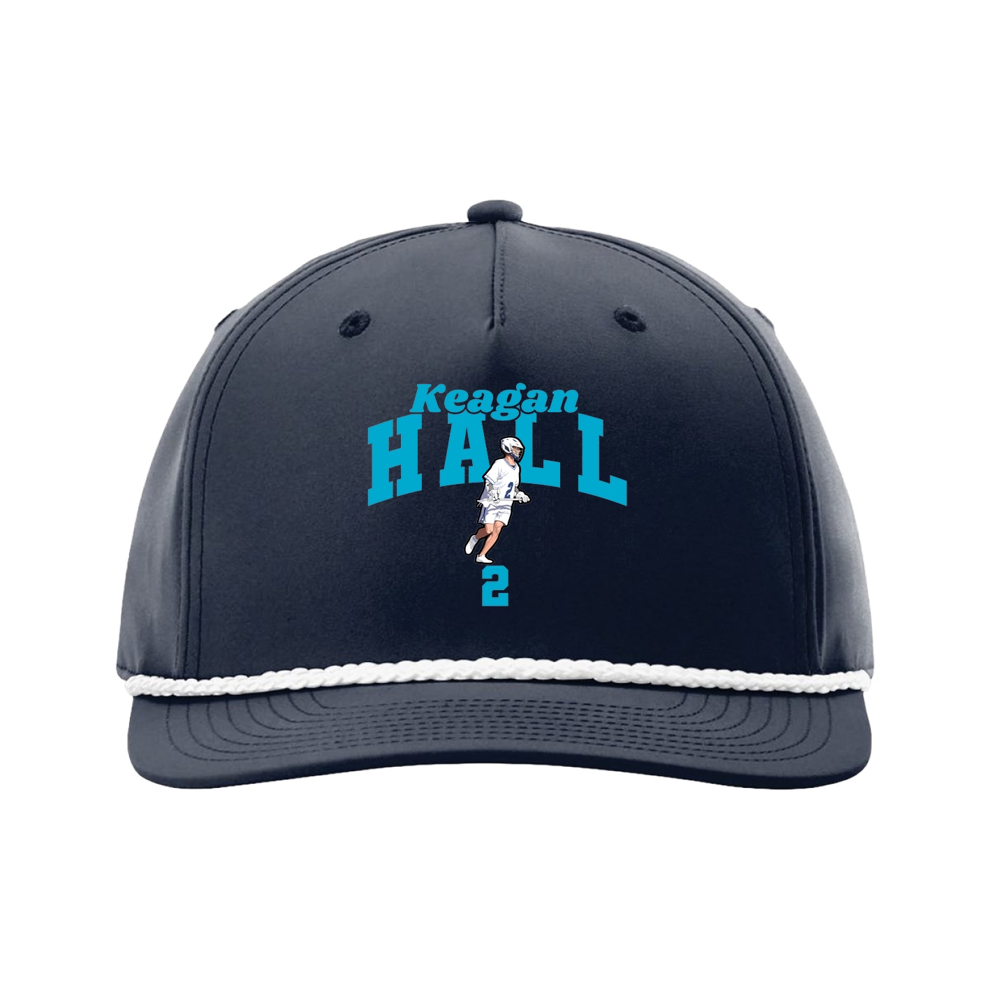 Five-Panel Classic Rope Cap — Signature Arch in Navy