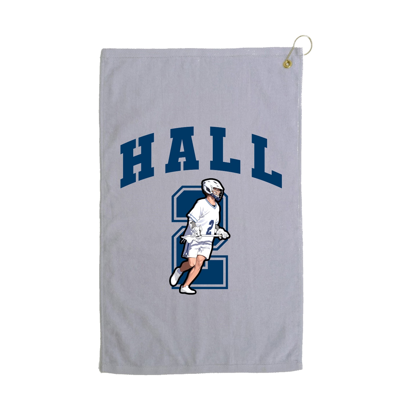 Golf Towel — Number in Grey