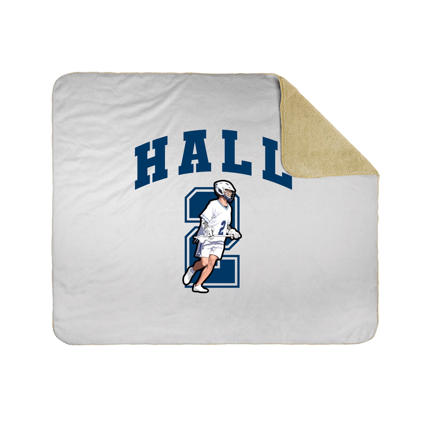 Throw Blanket — Number in White