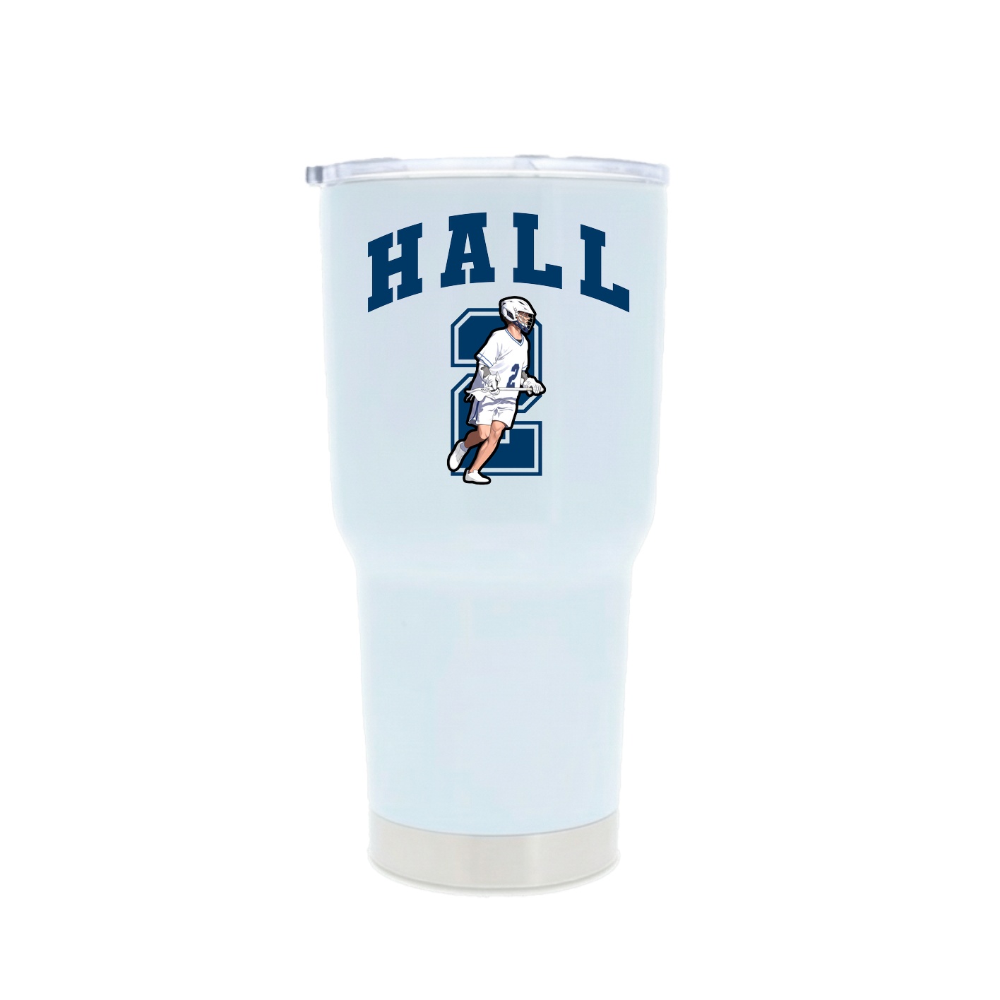30oz Stainless Steel Tumbler — Number in White