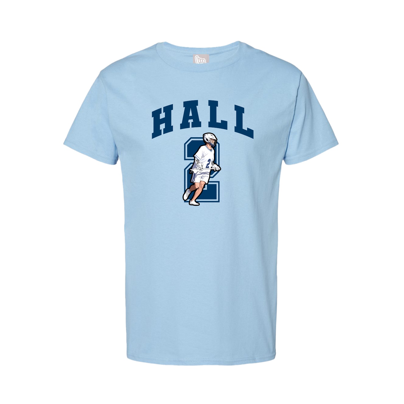 Youth Tee — Number in Light Blue