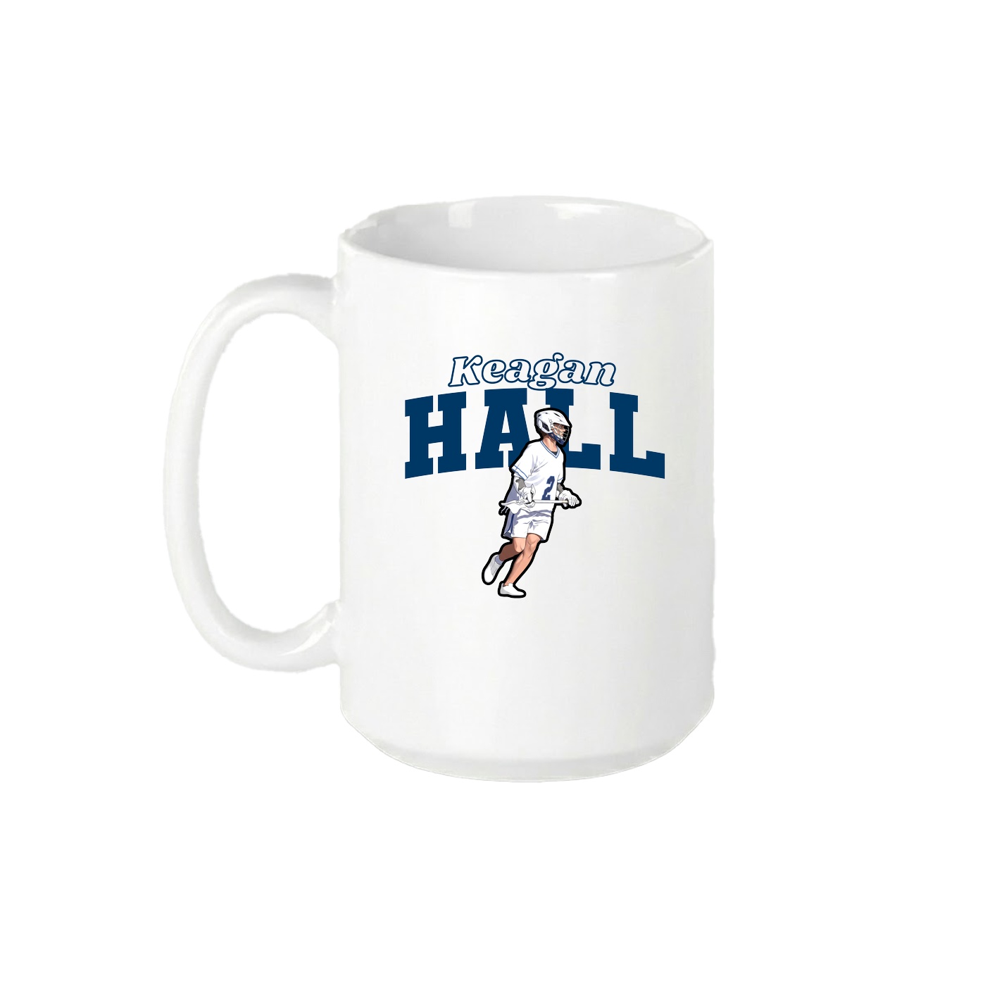 15oz Coffee Mug — Name Arch in White