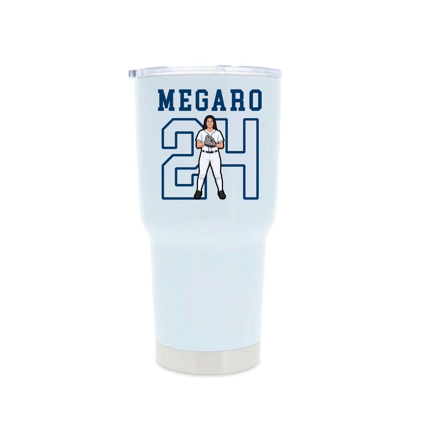 30oz Stainless Steel Tumbler — Shirsey in White