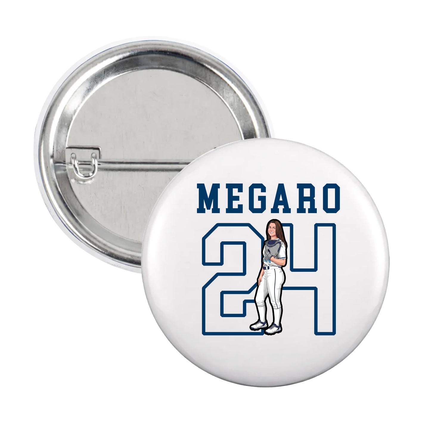 Game Day Button — Shirsey in White