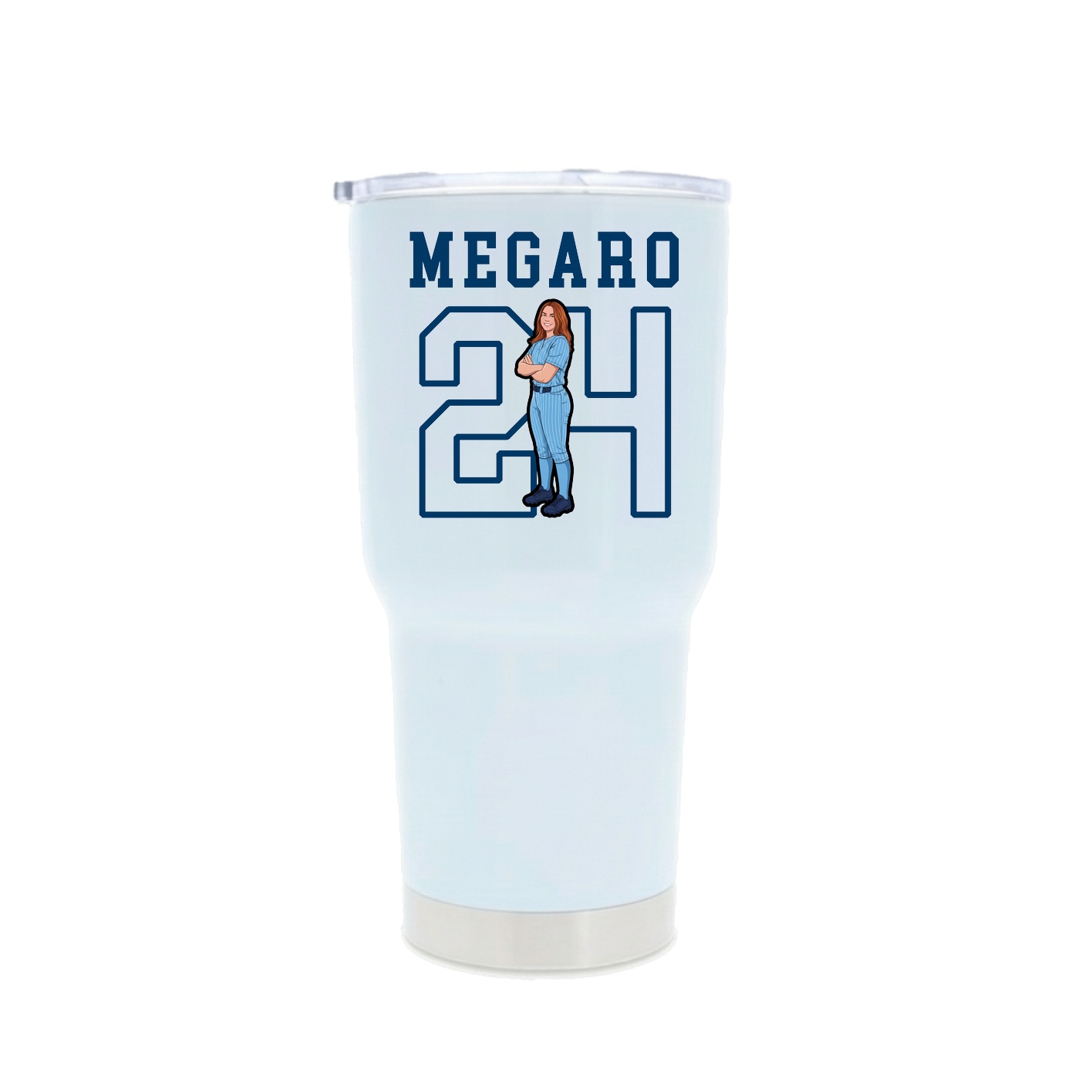 30oz Stainless Steel Tumbler — Shirsey in White