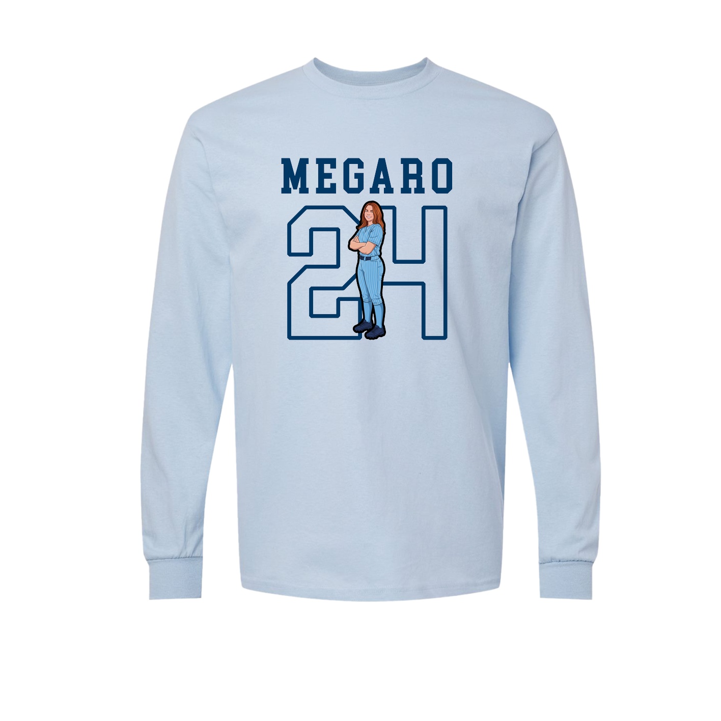 Long Sleeve Tee — Shirsey in Light Blue