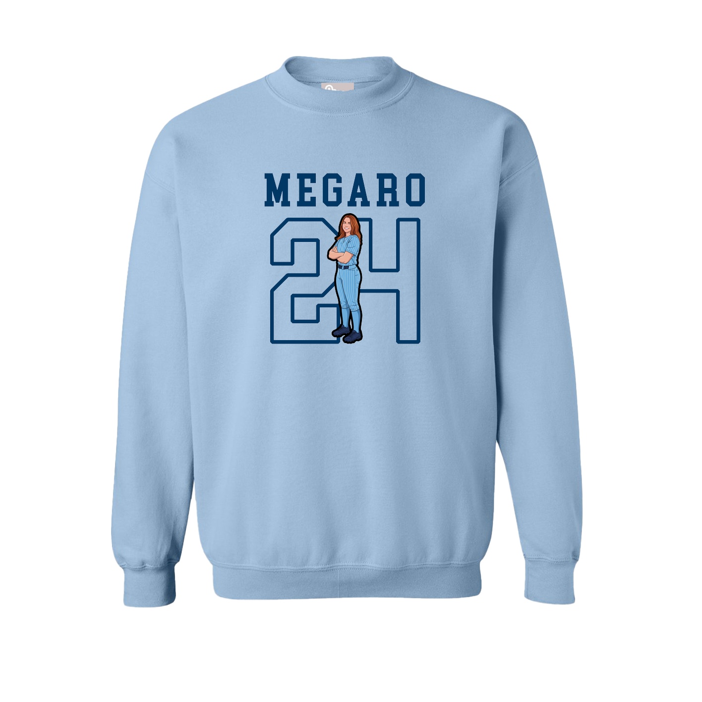 Fleece Crew — Shirsey in Light Blue