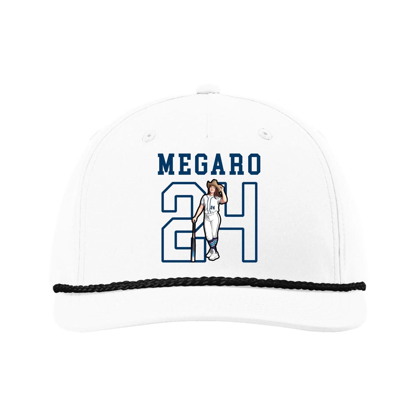 Five-Panel Classic Rope Cap — Shirsey in White