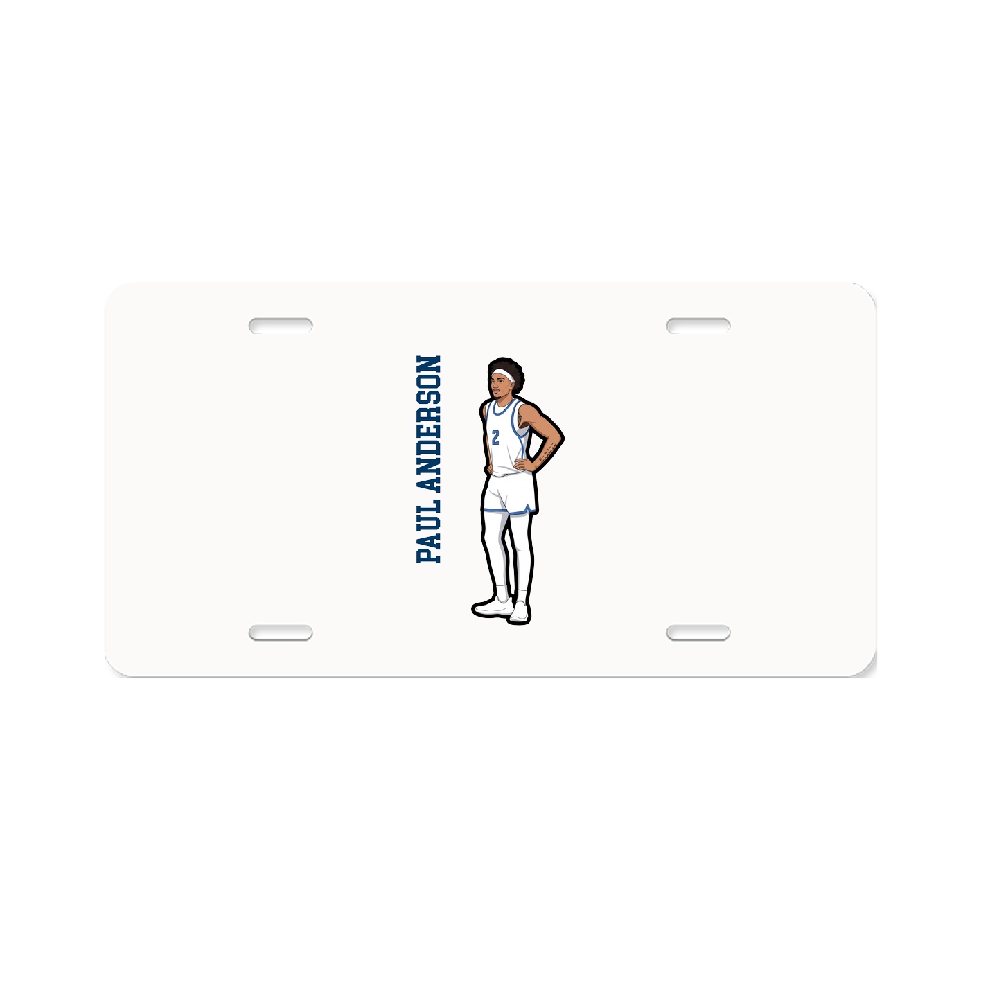 License Plate — Name Vertical in Classic