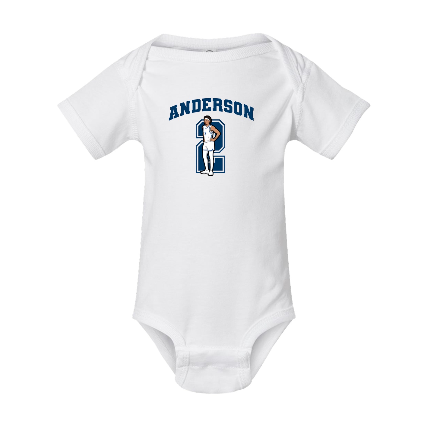Baby Onesie — Number in White