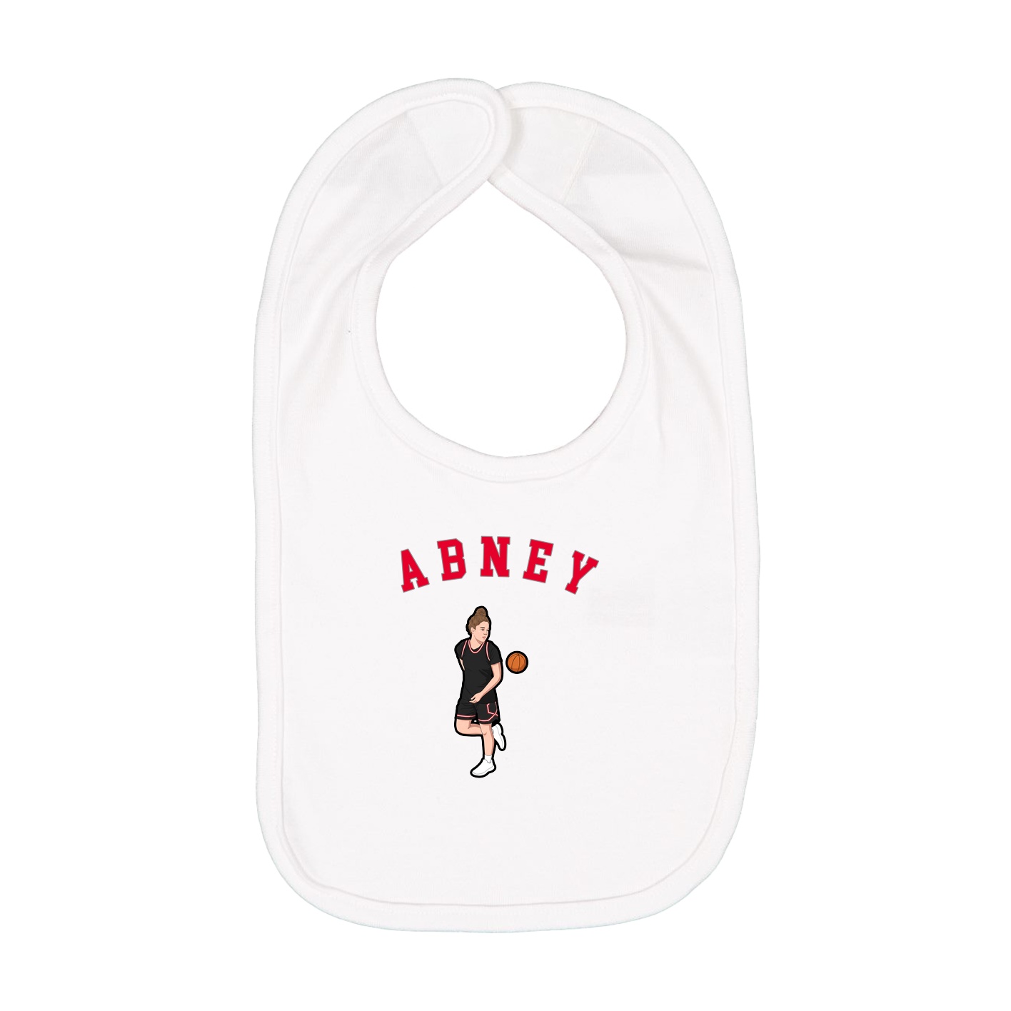 Infant Bib — Shirsey Arch in White