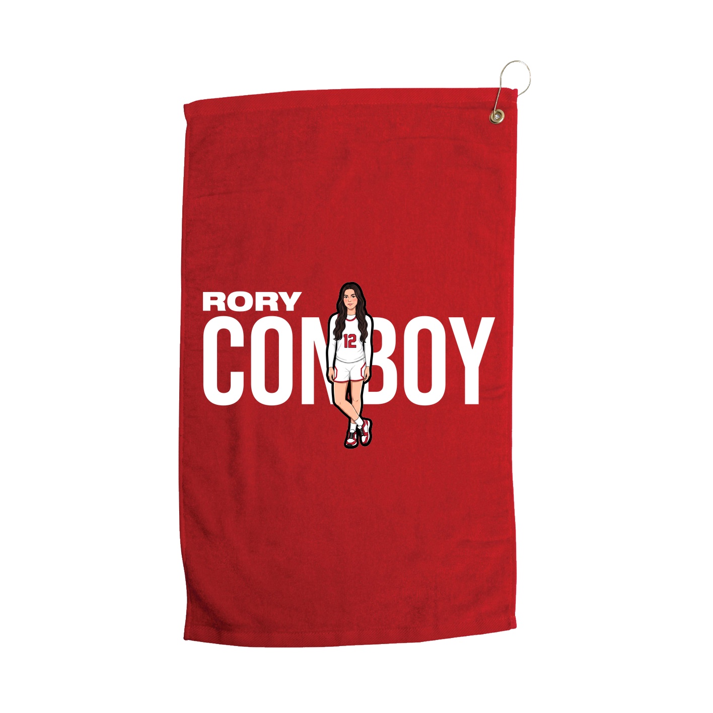 Golf Towel — Player Name in Red