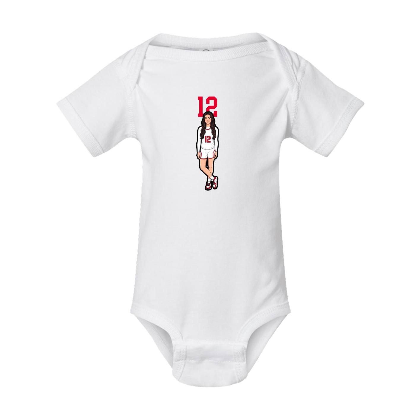 Baby Onesie — Number Top in White