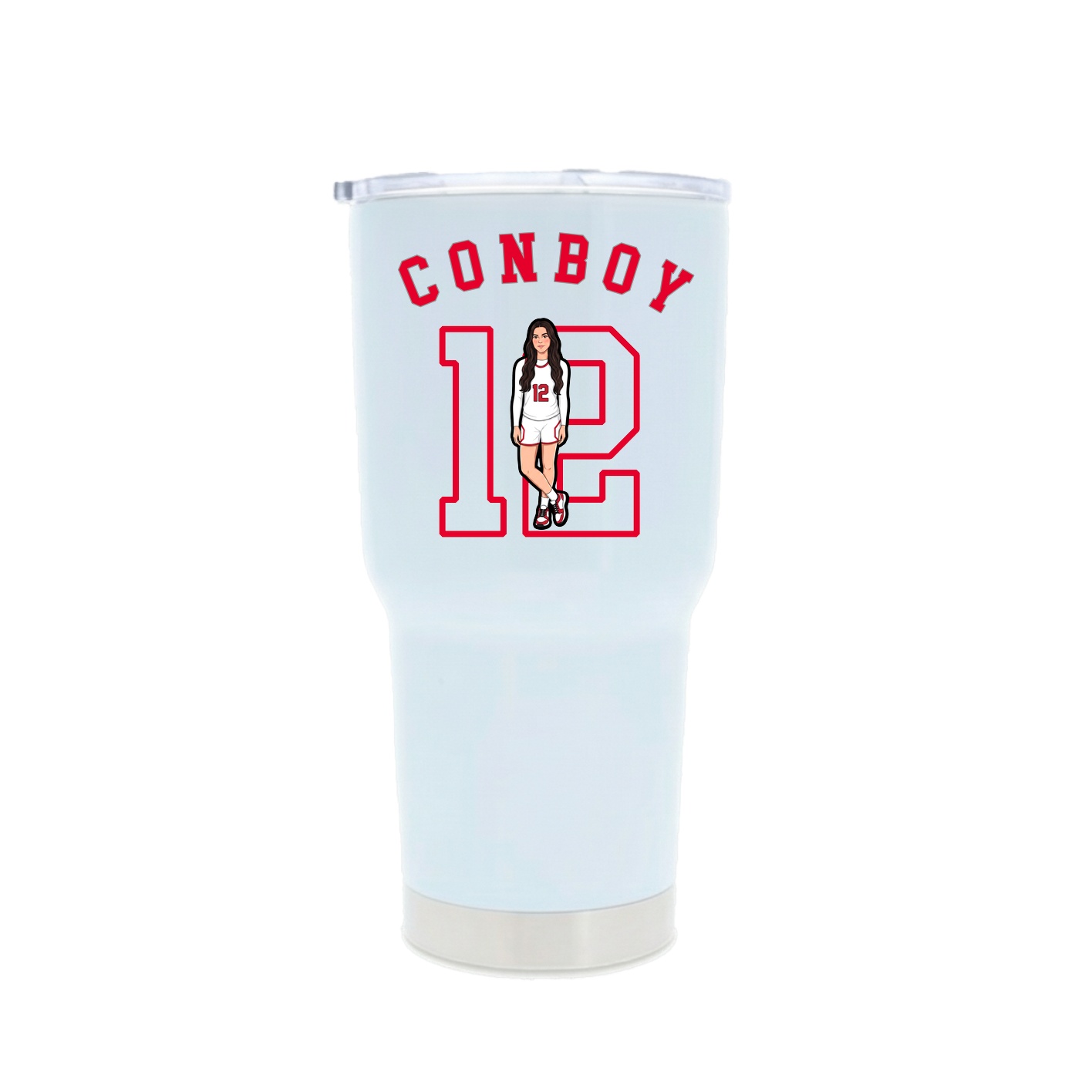 30oz Stainless Steel Tumbler — Shirsey Arch in White