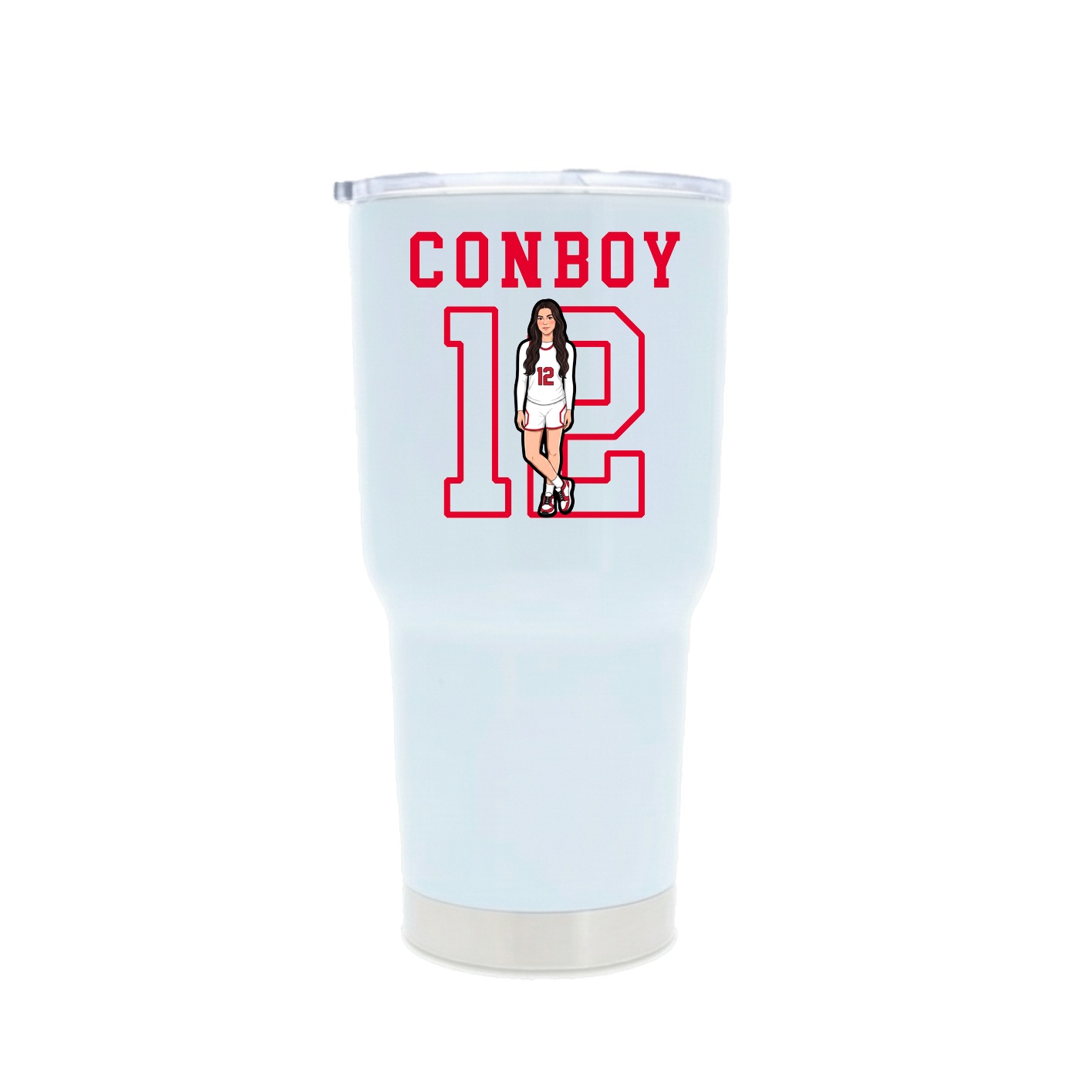 30oz Stainless Steel Tumbler — Shirsey in White