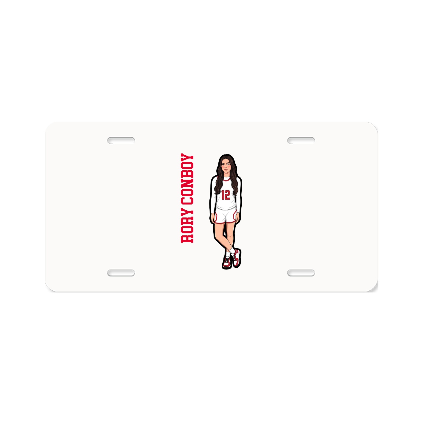 License Plate — Name Vertical in Classic