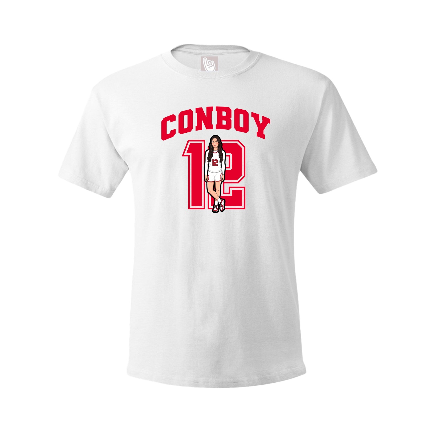 Youth Tee — Number in White